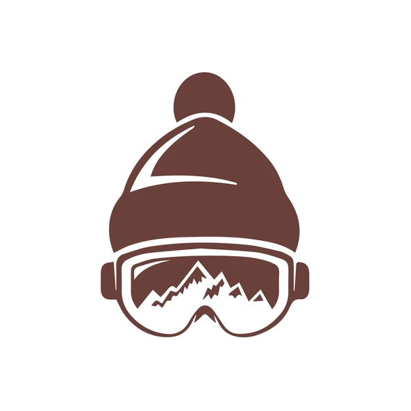Ski Gözlük Sticker 17x17 Cm Kahverengi ürün görseli 1