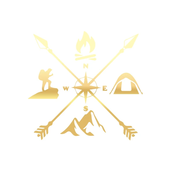 Kamp Sticker 17x17 Cm Gold ürün görseli 1