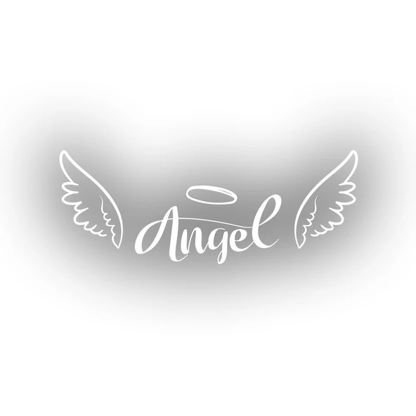 Angel Sticker 17x17 Cm Beyaz ürün görseli 1