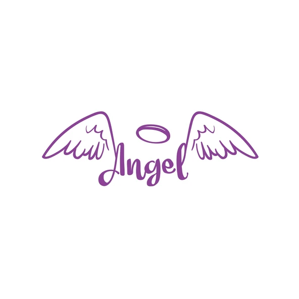 Angel Sticker 17x17 Cm Mor ürün görseli 1