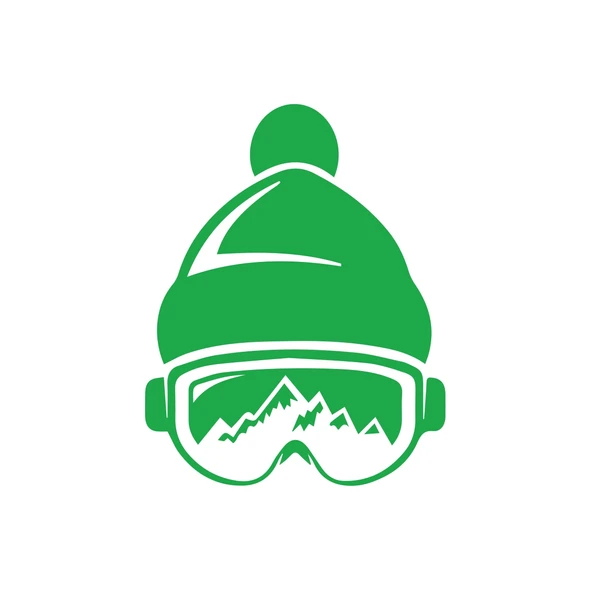 Ski Gözlük Sticker 17x17 Cm Yeşil ürün görseli 1