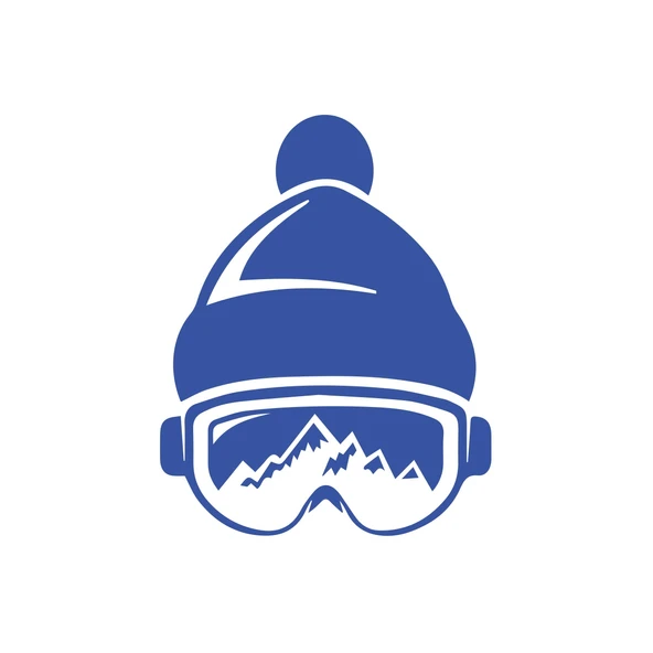 Ski Gözlük Sticker 17x17 Cm Mavi ürün görseli 1