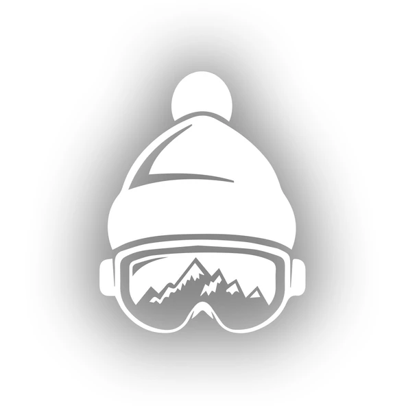 Ski Gözlük Sticker 17x17 Cm Beyaz ürün görseli 1