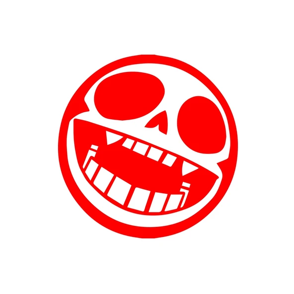 Yuvarlak İskelet Sticker 17x17 Cm Kırmızı ürün görseli 1