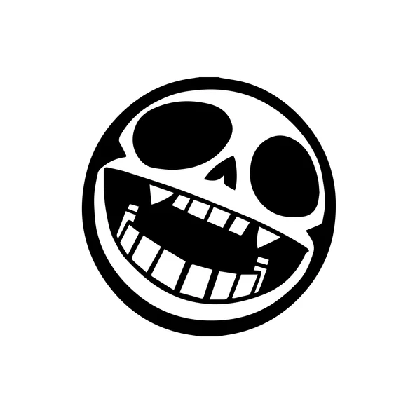 Yuvarlak İskelet Sticker 17x17 Cm Siyah ürün görseli 1