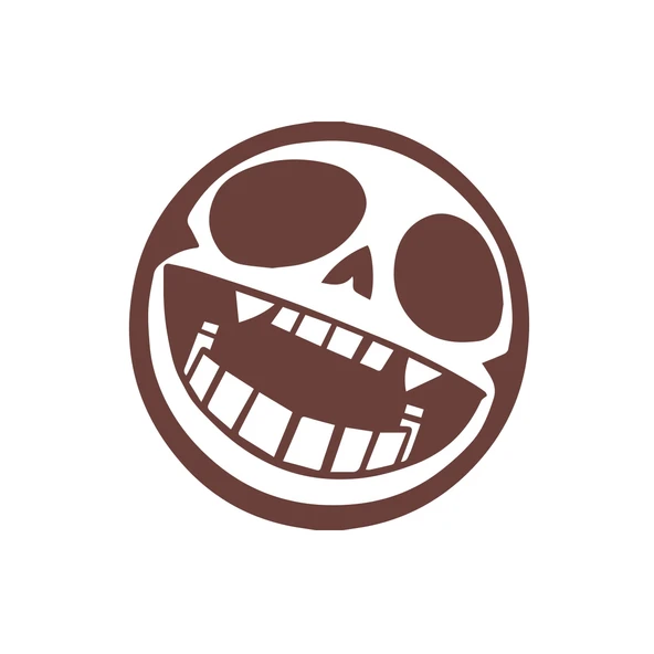 Yuvarlak İskelet Sticker 17x17 Cm Kahverengi ürün görseli 1