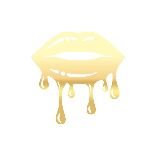 Akan Dudak Sticker 17x17 Cm Gold ürün görseli 1