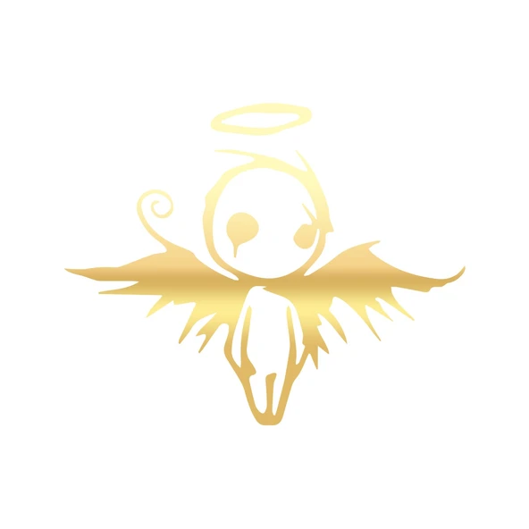 Korkunç Melek Sticker 17x17 Cm Gold ürün görseli 1