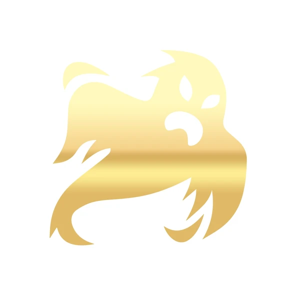 Hayalet Sticker 17x17 Cm Gold ürün görseli 1