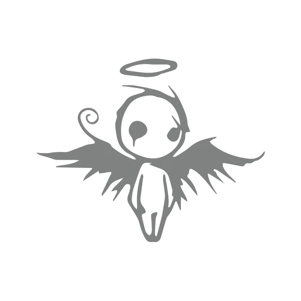 Korkunç Melek Sticker 17x17 Cm Gri ürün görseli 1