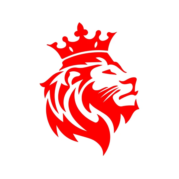 Kral Taçlı Aslan Sticker 17x17 Cm Kırmızı ürün görseli 1