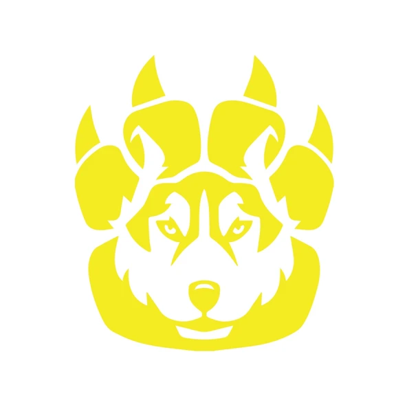 Wild Kurt Sticker 17x17 Cm Sarı ürün görseli 1