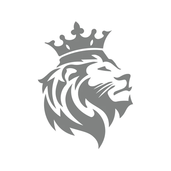 Kral Taçlı Aslan Sticker 17x17 Cm Gri ürün görseli 1