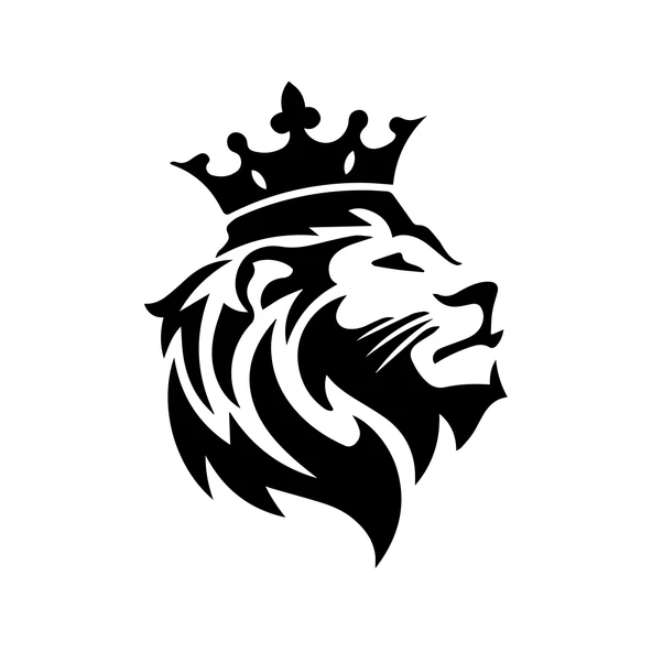 Kral Taçlı Aslan Sticker 17x17 Cm Siyah ürün görseli 1