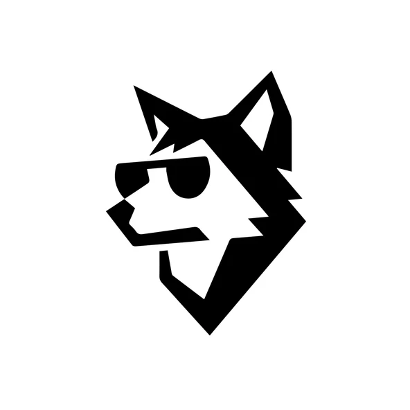 Gözlüklü Kurt Sticker 17x17 Cm Siyah ürün görseli 1