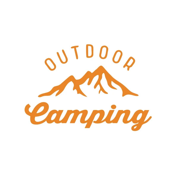 Outdoor Camping Sticker 17x17 Cm Turuncu ürün görseli 1