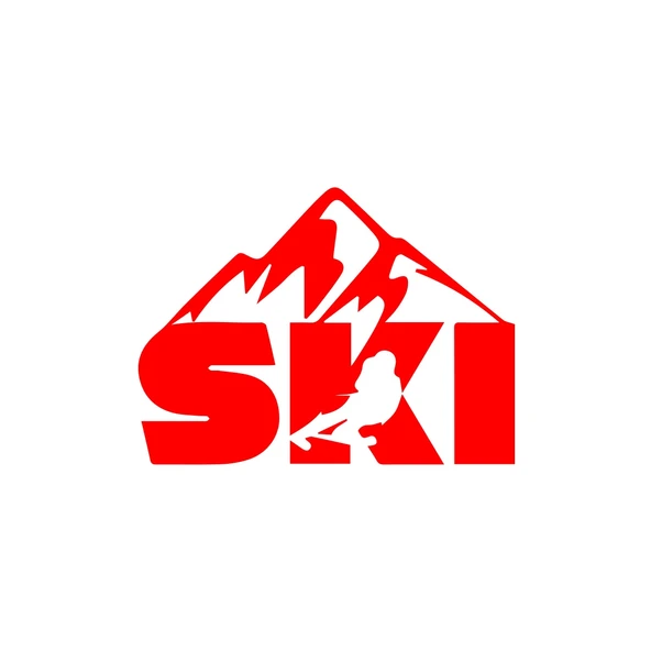 Ski Kayak Sticker 17x17 Cm Kırmızı ürün görseli 1
