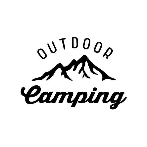 Outdoor Camping Sticker 17x17 Cm Siyah ürün görseli 1