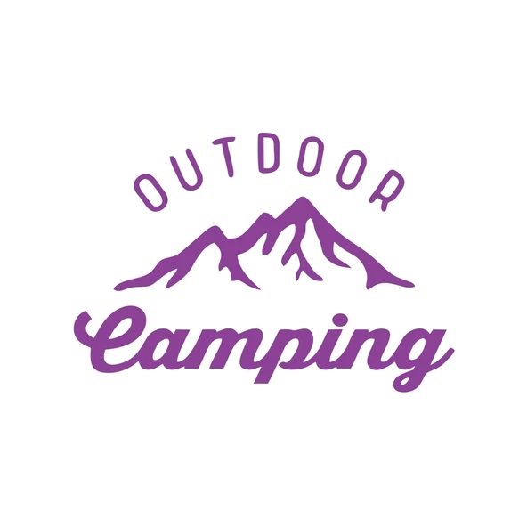 Outdoor Camping Sticker 17x17 Cm Mor ürün görseli 1