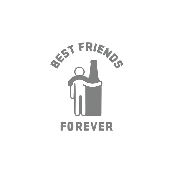 Best Friend Forever Sticker 17x17 Cm Gri ürün görseli 1