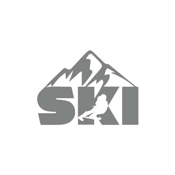 Ski Kayak Sticker 17x17 Cm Gri ürün görseli 1
