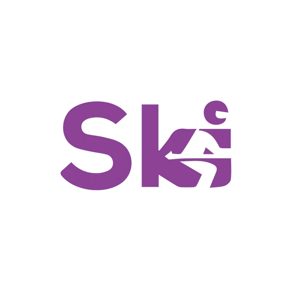 Ski Kayak Sticker 17x17 Cm Mor ürün görseli 1