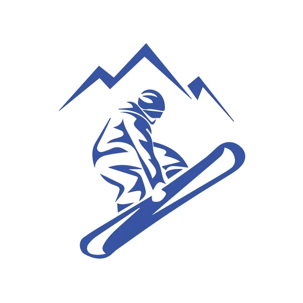 Ski Kayak Sticker 17x17 Cm Mavi ürün görseli 1