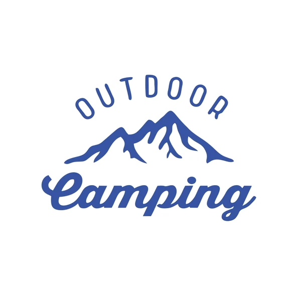 Outdoor Camping Sticker 17x17 Cm Mavi ürün görseli 1