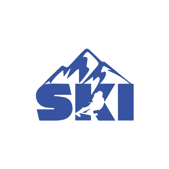Ski Kayak Sticker 17x17 Cm Mavi ürün görseli 1