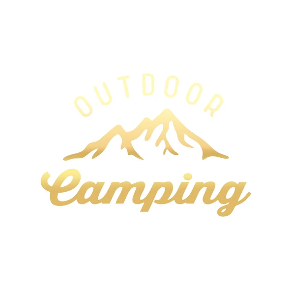 Outdoor Camping Sticker 17x17 Cm Gold ürün görseli 1