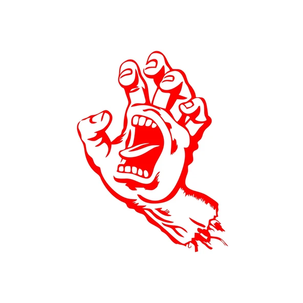 Korkunç El Sticker 17x17 Cm Kırmızı ürün görseli 1