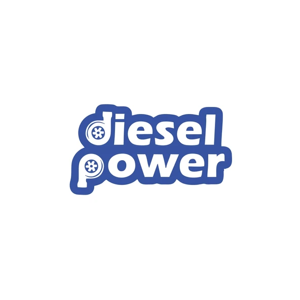 Diesel Power Sticker 17x17 Cm Mavi ürün görseli 1