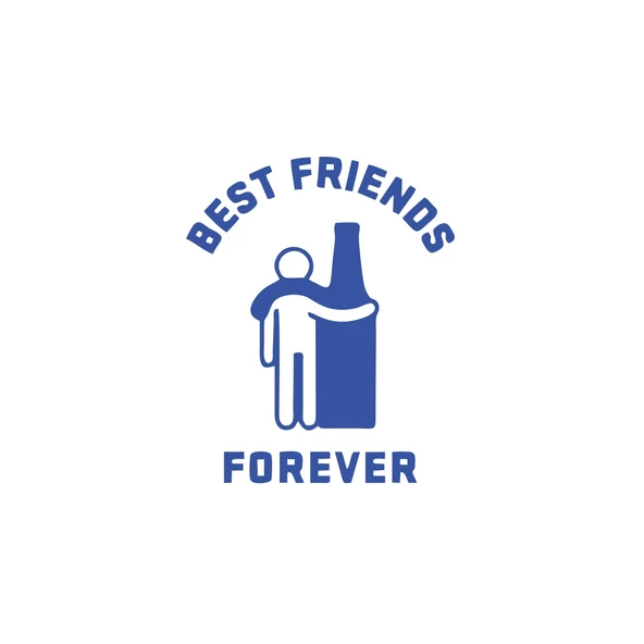 Best Friend Forever Sticker 17x17 Cm Mavi ürün görseli 1