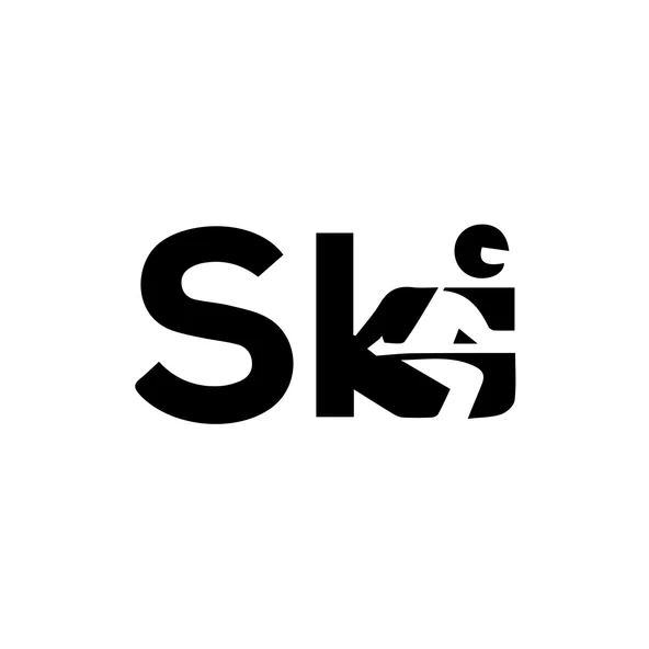 Ski Kayak Sticker 17x17 Cm Siyah ürün görseli 1