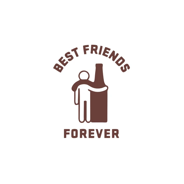 Best Friend Forever Sticker 17x17 Cm Kahverengi ürün görseli 1