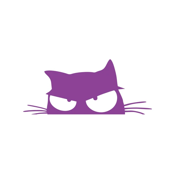 Kedi Sticker 17x17 Cm Mor ürün görseli 1