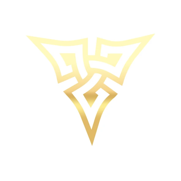 Nordik Güç Sembolü Sticker 17x17 Cm Gold ürün görseli 1