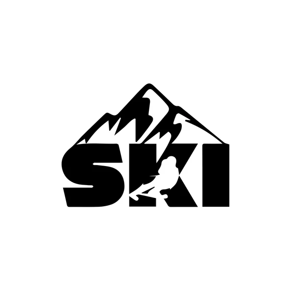 Ski Kayak Sticker 17x17 Cm Siyah ürün görseli 1
