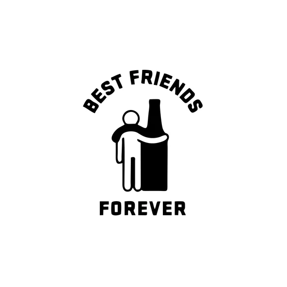 Best Friend Forever Sticker 17x17 Cm Siyah ürün görseli 1