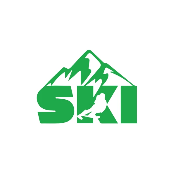 Ski Kayak Sticker 17x17 Cm Yeşil ürün görseli 1