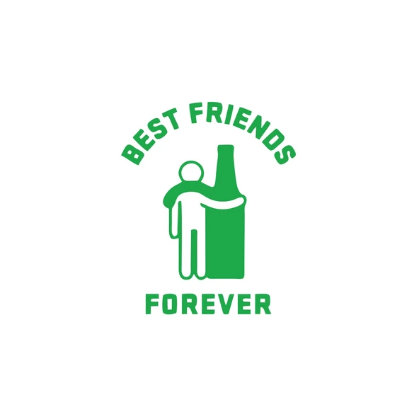 Best Friend Forever Sticker 17x17 Cm Yeşil ürün görseli 1