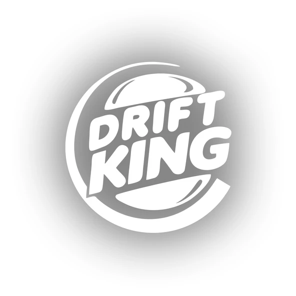Drift King Sticker 17x17 Cm Beyaz ürün görseli 1