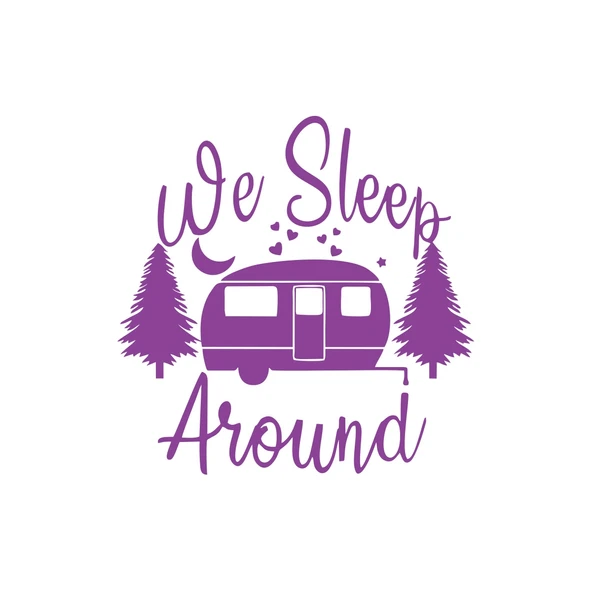 We Sleep Around Sticker 17x17 Cm Mor ürün görseli 1