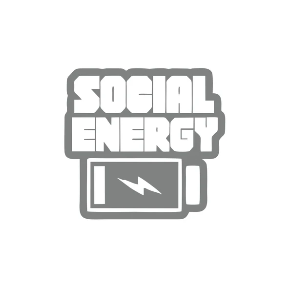 Social Energy Sticker 17x17 Cm Gri ürün görseli 1