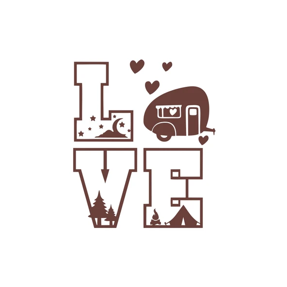 Love Sticker 17x17 Cm Kahverengi ürün görseli 1