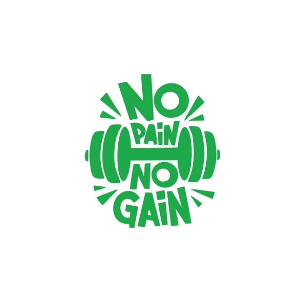 No Pai No Gain GYM Sticker 17x17 Cm Yeşil ürün görseli 1