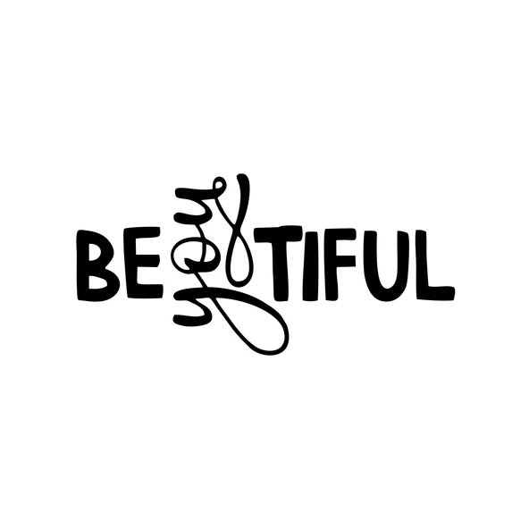 Beatiful Sticker 17x17 Cm Siyah ürün görseli 1