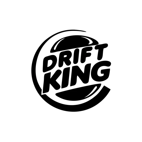 Drift King Sticker 17x17 Cm Siyah ürün görseli 1