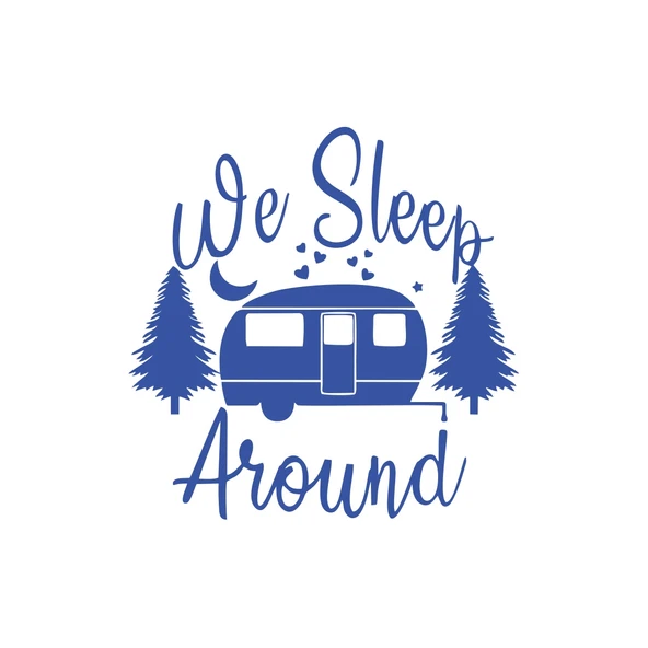We Sleep Around Sticker 17x17 Cm Mavi ürün görseli 1