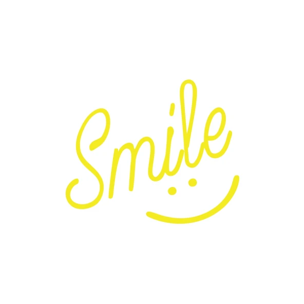 Smile Sticker  17x17 Cm Sarı ürün görseli 1